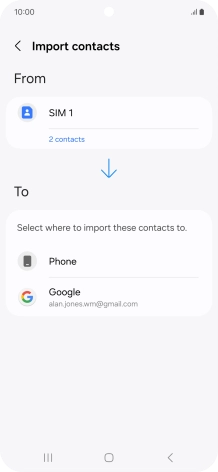 Press the required Google account.