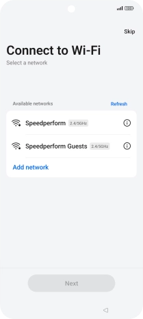 Press the required Wi-Fi network.