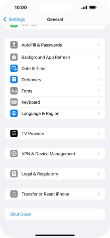 Press Transfer or Reset iPhone.
