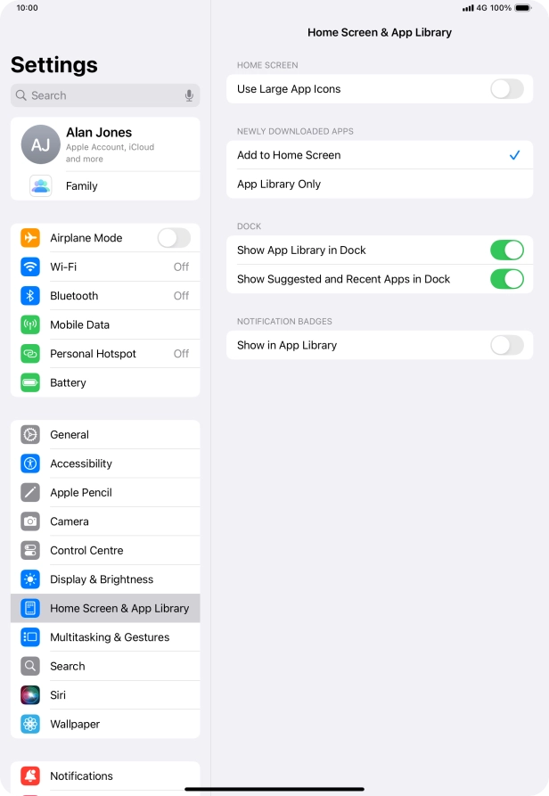 To add new downloaded apps to both the home screen and App Library, press Add to Home Screen.