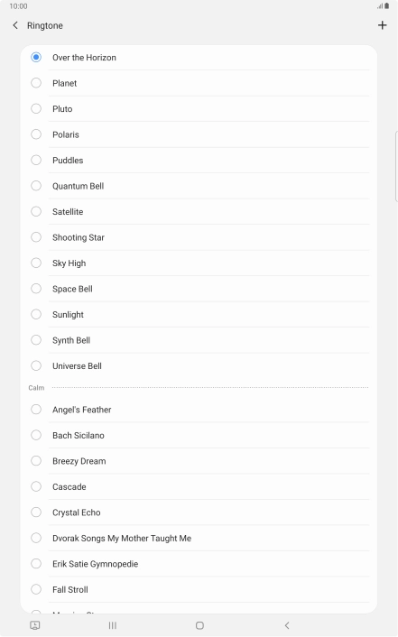 Press the add ring tone icon.