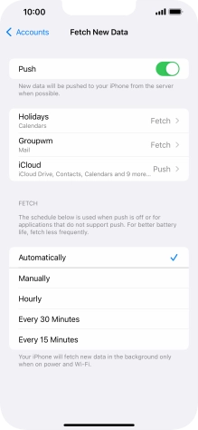 Press the indicator next to 
