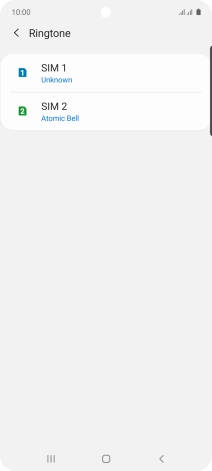 Press the name of the SIM.