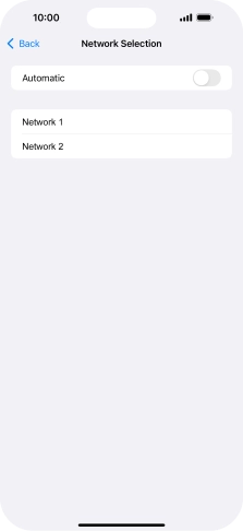 If you turn off the function, press the required network.