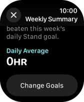 Follow the instructions on the screen to see an activity summary for the current week or to adjust the daily activity goal.