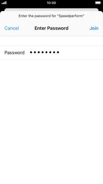 Key in the password for the Wi-Fi network and press Join.