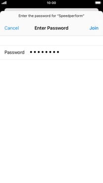 Key in the password for the Wi-Fi network and press Join.
