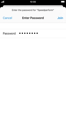 Key in the password for the Wi-Fi network and press Join.