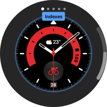 Slide your finger on the screen to change between the different designs. Slide your finger on the screen to change between the different designs.