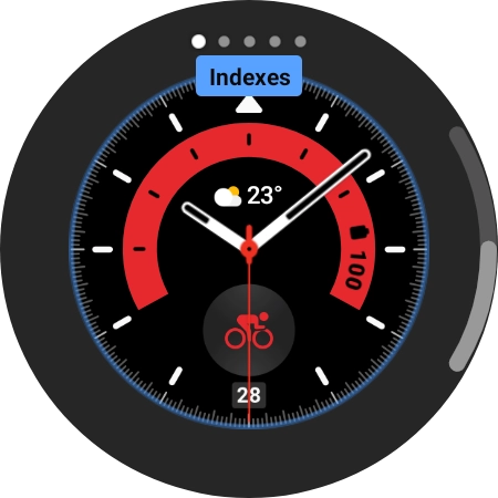 Slide your finger on the screen to change between the different designs. Slide your finger on the screen to change between the different designs.