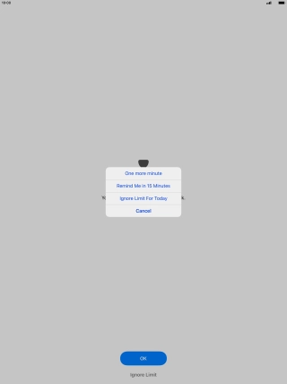 Press the required setting.