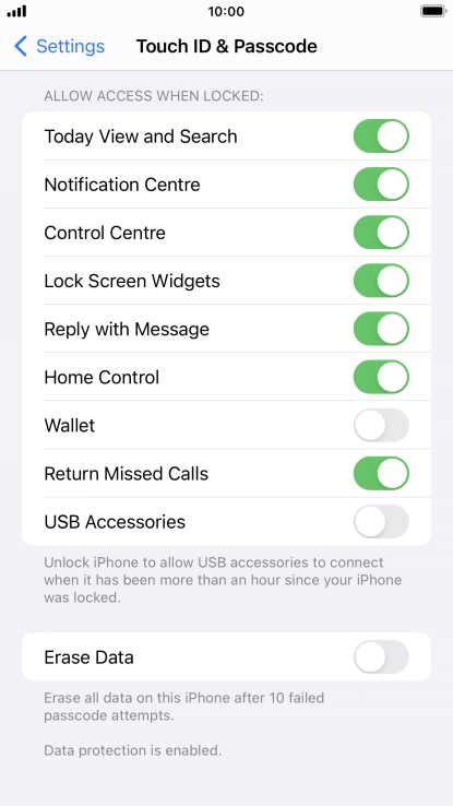 Press the indicator next to 