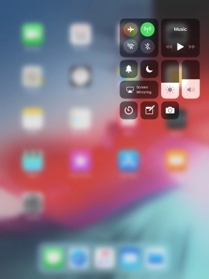 Press the required function to open an application or turn the function on or off.