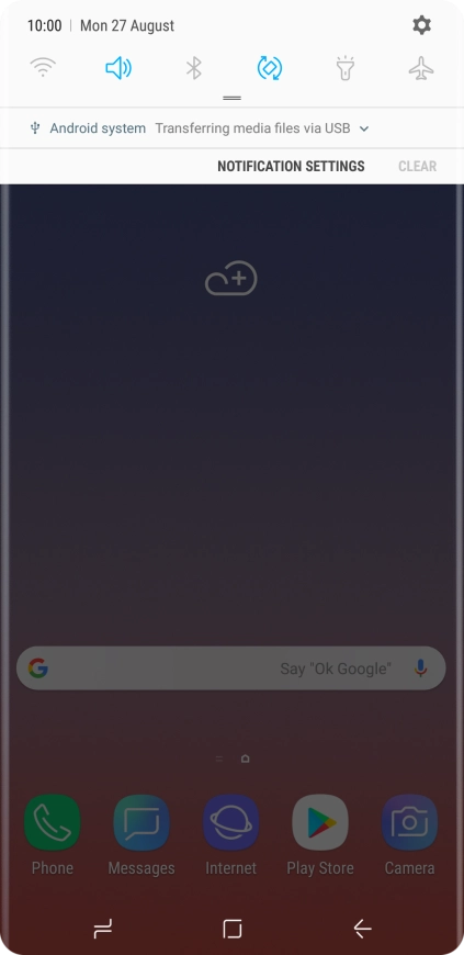 Press the connection icon.
