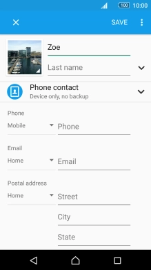 Press Last name and key in the last name.