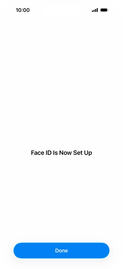 Press Done. If you haven't previously selected a phone lock code, key in a code of your own choice twice.