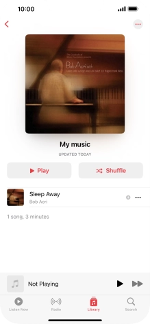 Go to the required category or playlist and press the required audio file.