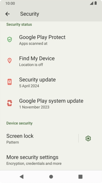 Press Screen lock and key in the current phone lock code.