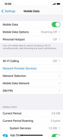 Press the indicator next to 