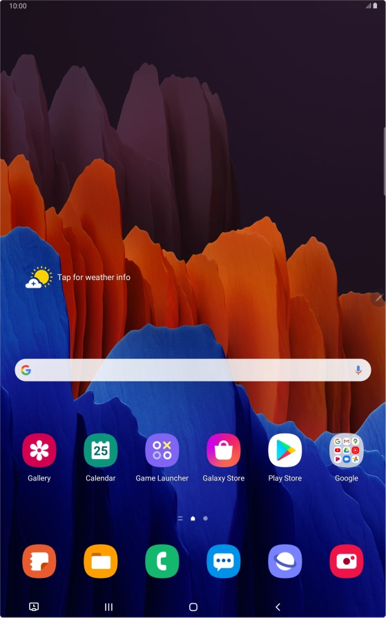 Slide two fingers downwards starting from the top of the screen.