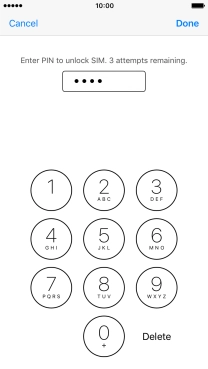 Key in your PIN and press Done.