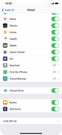 Press iCloud Backup.