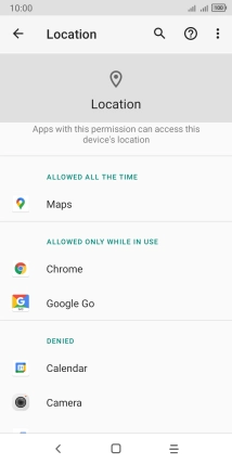 Press the required app.