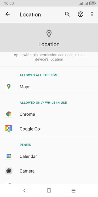 Press the required app.