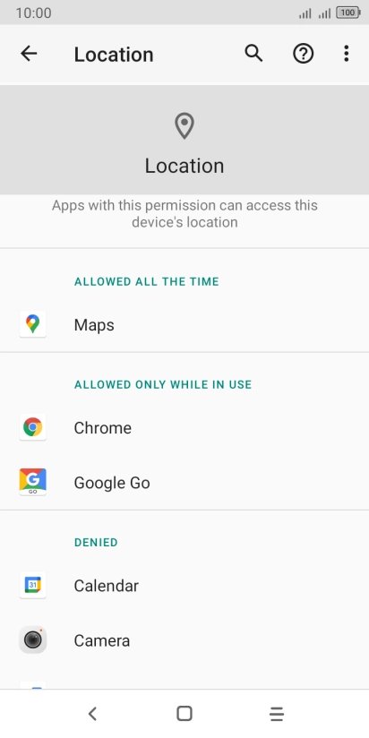 Press the required app.