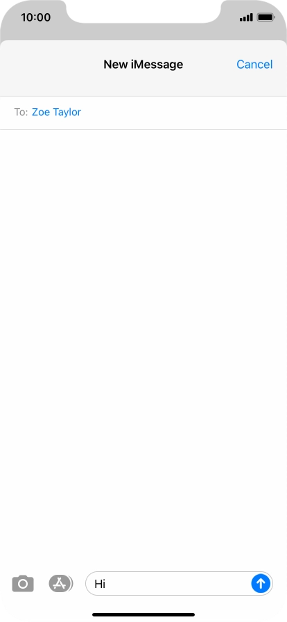 Press the send icon.