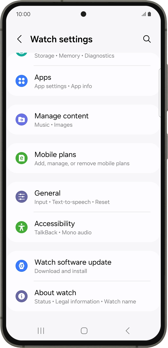 On your phone: Press Manage content.