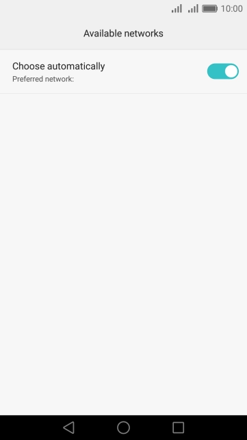 If you want to select a network manually, press the indicator next to 