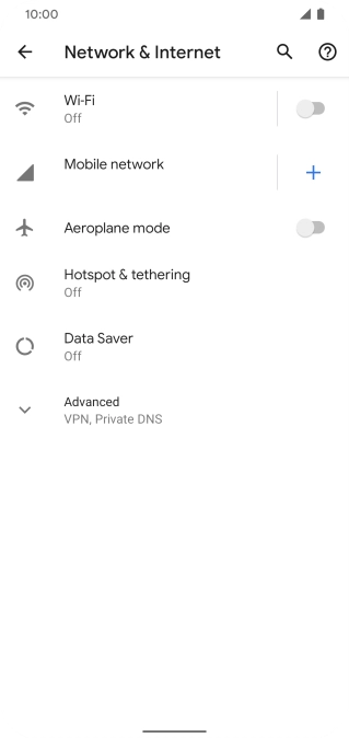Press Mobile network.
