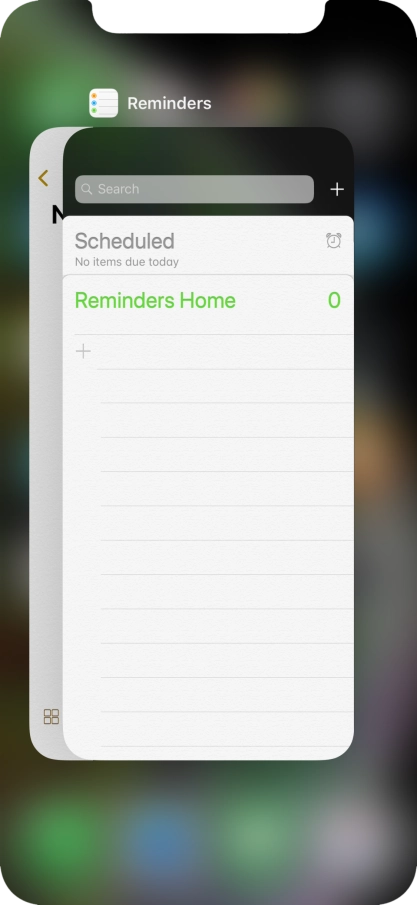 Slide upwards on the required application to end it.