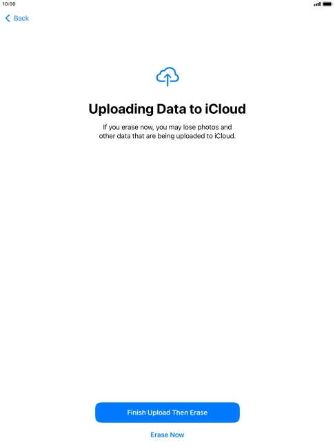 Press Erase Now. Press Erase Now.
