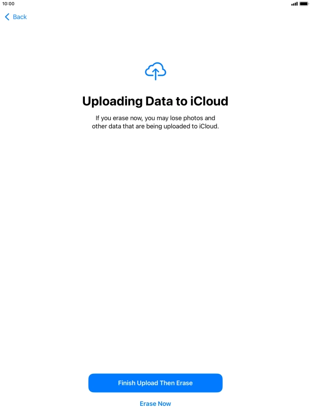 Press Erase Now. Press Erase Now.