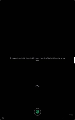 Follow the instructions on the screen to create the lock code using your fingerprint.