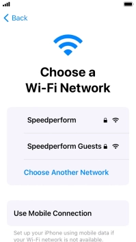 Press the required Wi-Fi network.