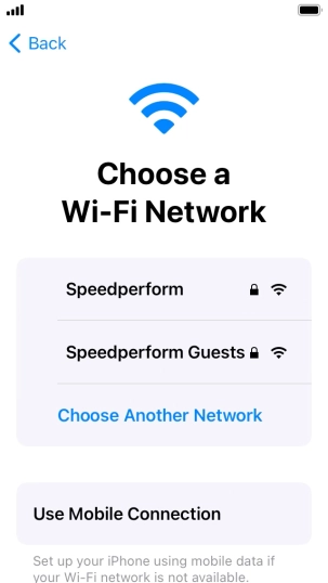 Press the required Wi-Fi network.