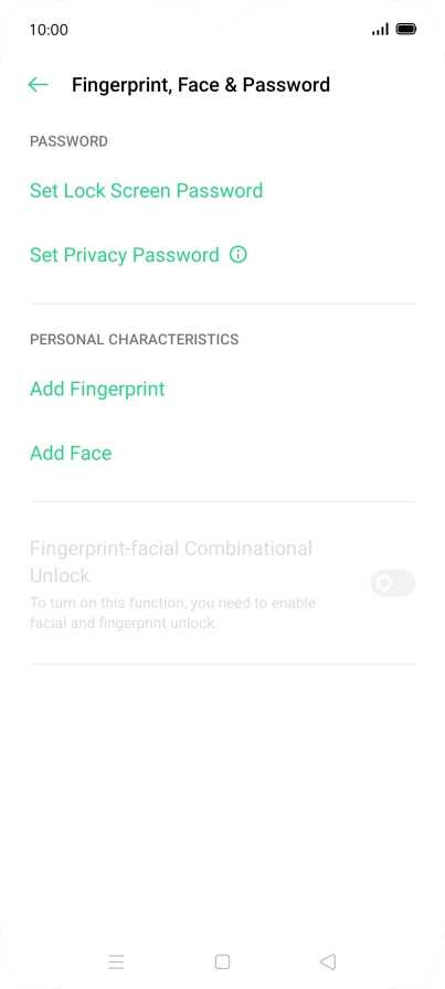 Press Add Fingerprint.