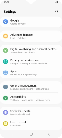 Press Software update.