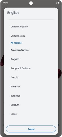 Press the required country or area.