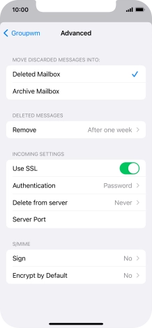 Press the indicator next to 