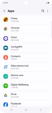 Press the required app. Press the required app.
