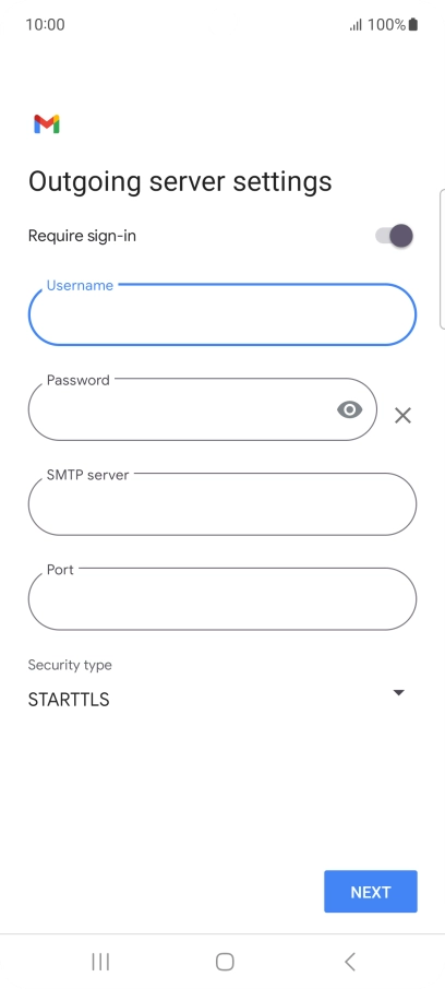 Press the field below 