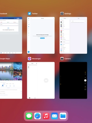 Slide upwards on the required application to end it.