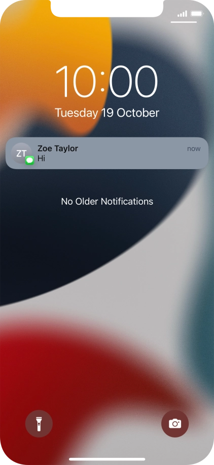Press the required notification and follow the instructions on the screen to use the selected function.