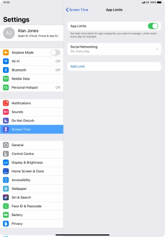 Press the required category.