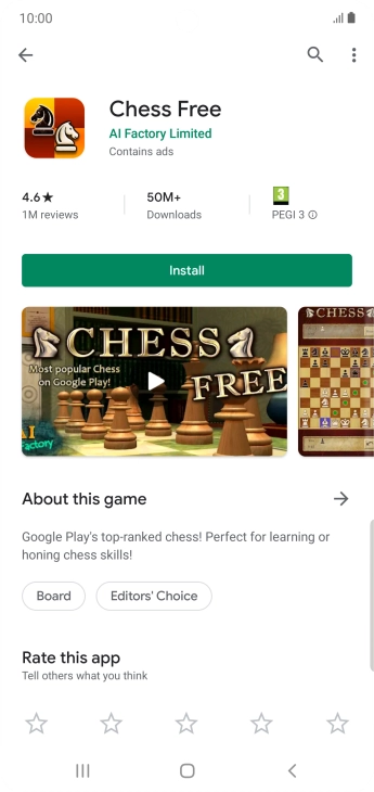 Press Install and follow the instructions on the screen to install the app.