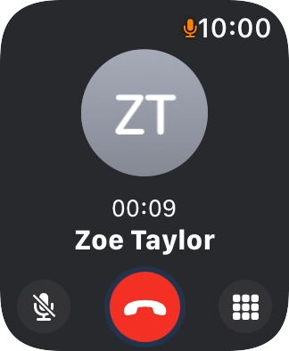 Press the end call icon.